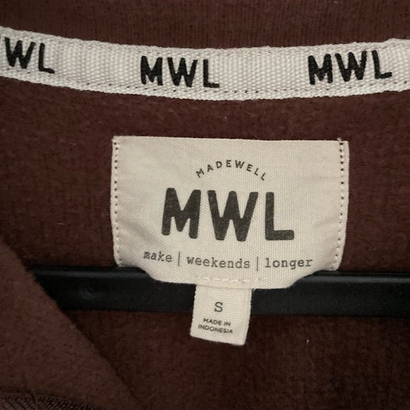 [Madewell] MWL Ribbed Half-Zip Raglan Sweatshirt Small - Picture 10 of 10
